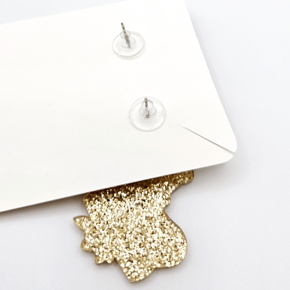 Christmas Koala Bear Post Dangle Earrings Santa Hat New - Picture 2 of 3